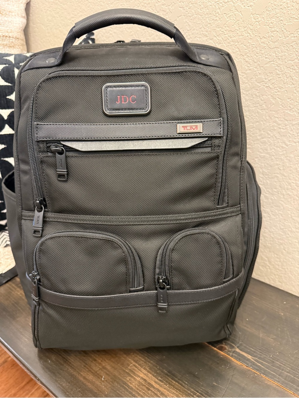 Tumi Black Backpack with JDC Patch